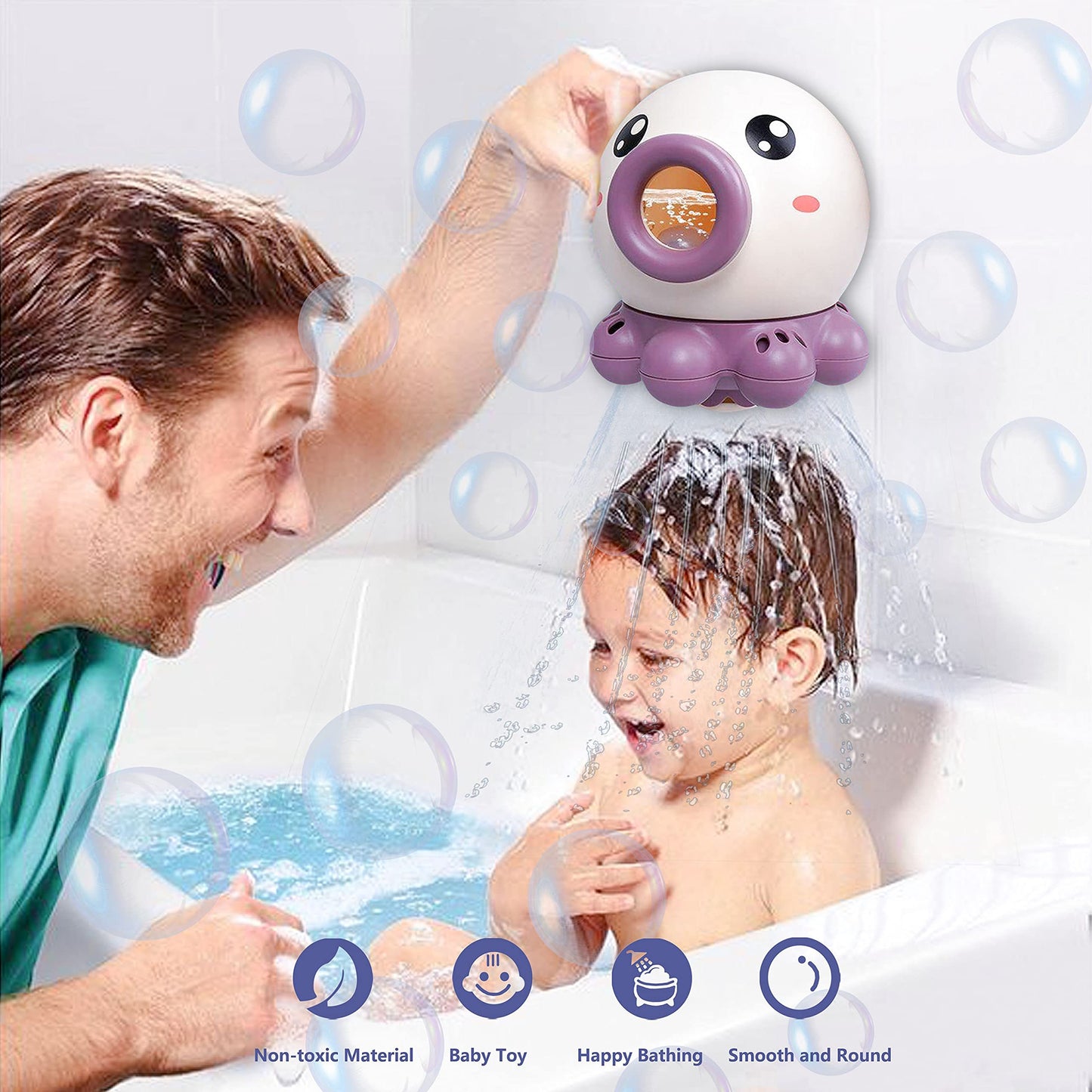 Octopus Fountain Bath & Water Toy – Rotating Sprinkler for Kids