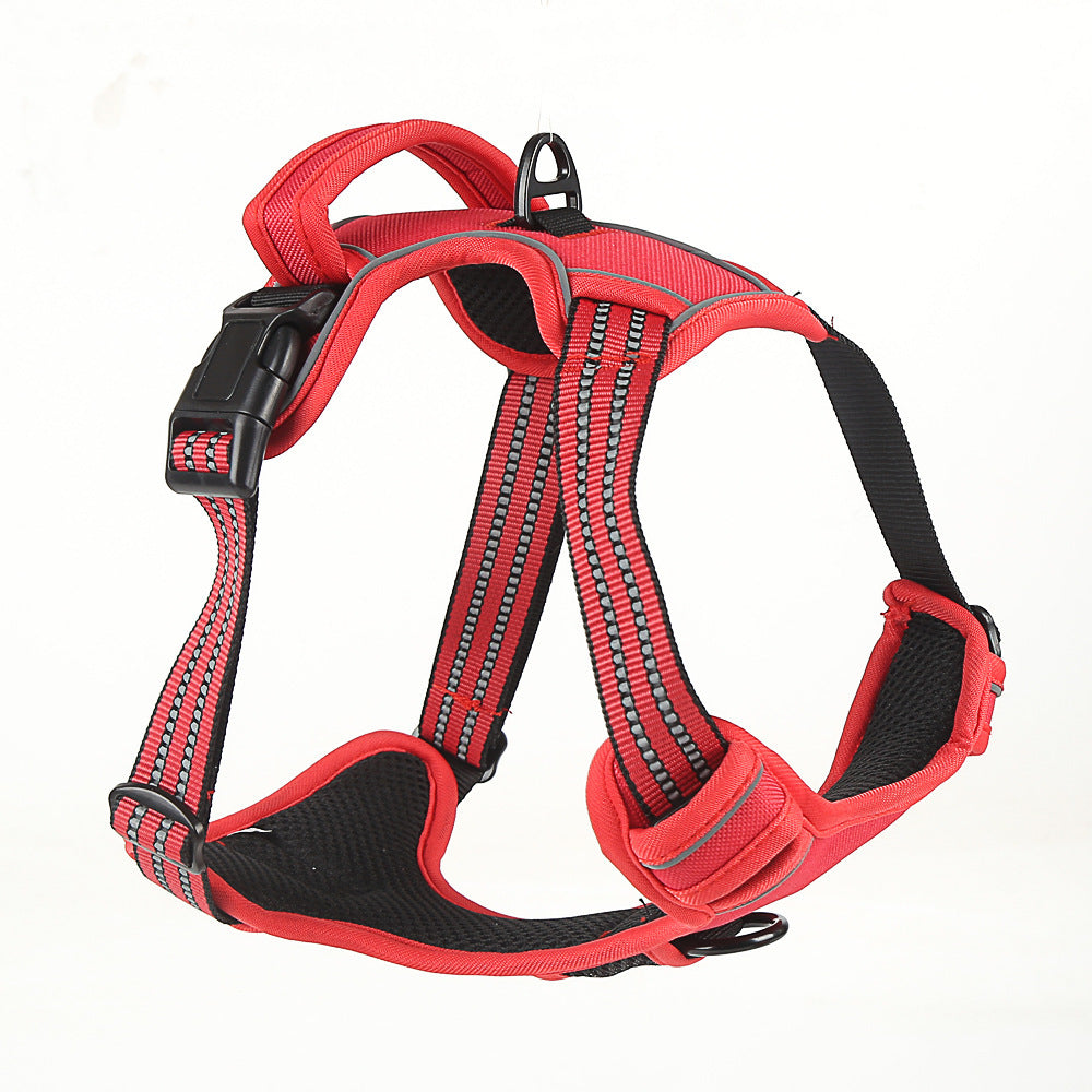 Adjustable No-Pull Reflective Dog Harness – Breathable, Secure & Comfortable Fit