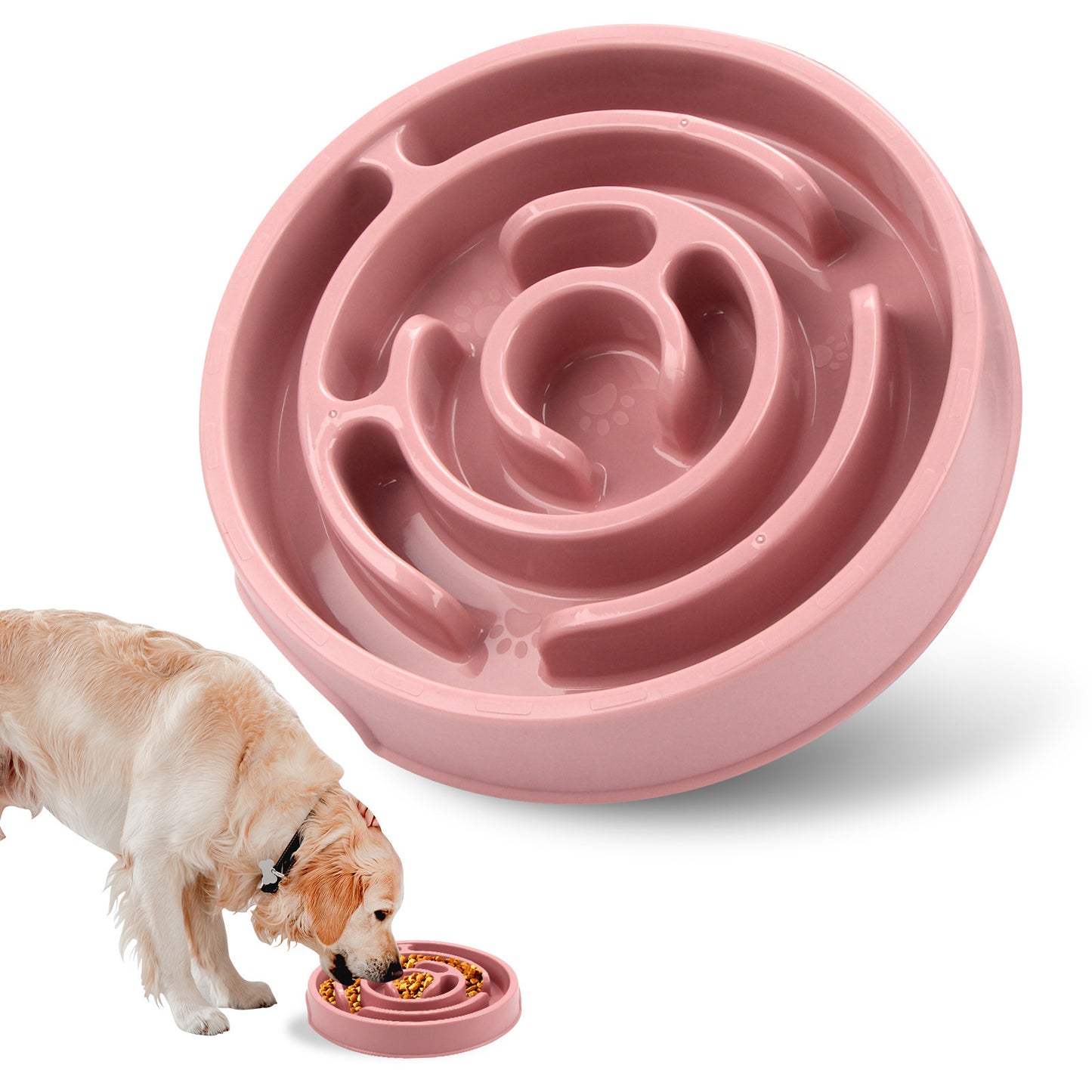 Silicone Slow Feeder Pet Bowl – Anti-Choking Puzzle Design for Healthy Eating