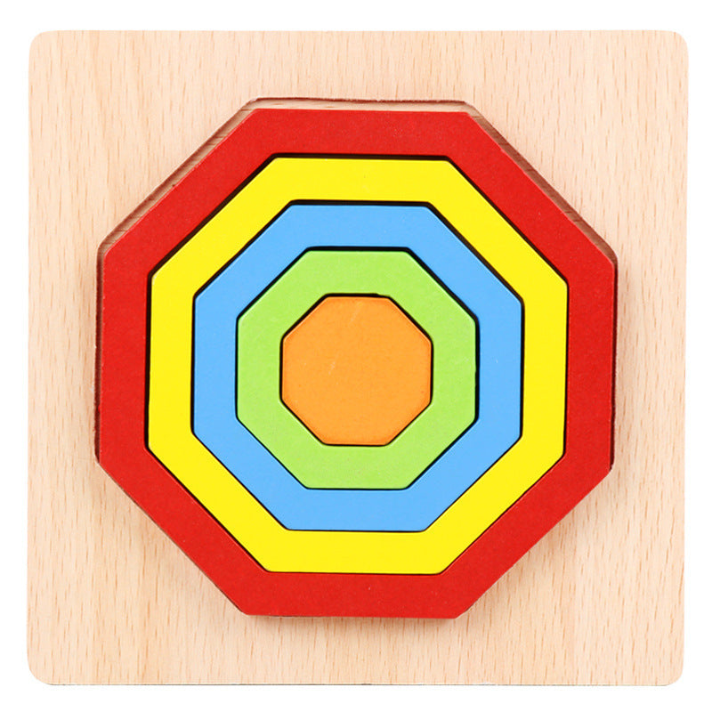 Colourful Wooden Shape Puzzles