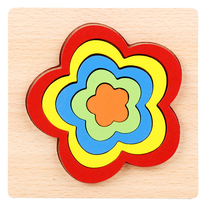Colourful Wooden Shape Puzzles