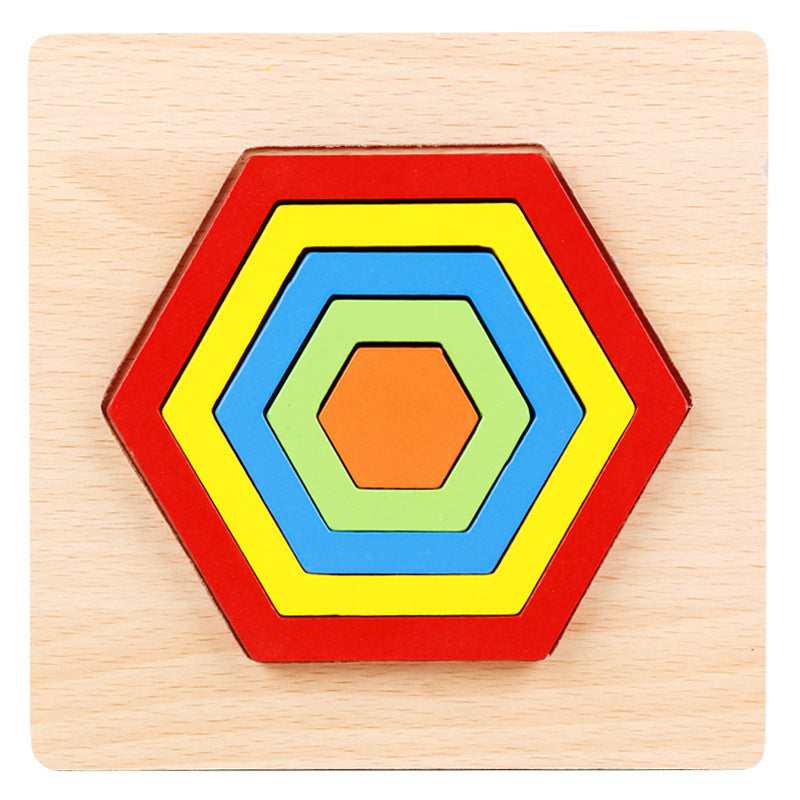Colourful Wooden Shape Puzzles