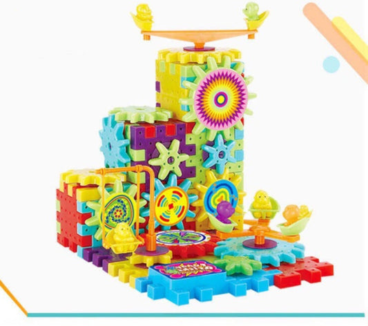 Electric Gear 3D Building Set – STEM Brick Blocks Educational Toy for Kids