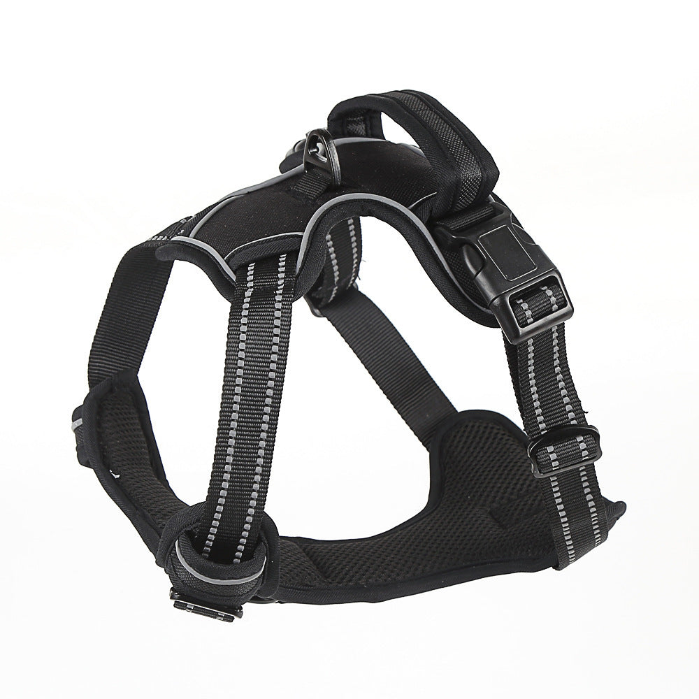 Adjustable No-Pull Reflective Dog Harness – Breathable, Secure & Comfortable Fit