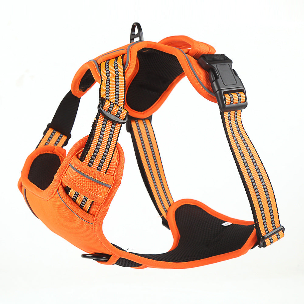 Adjustable No-Pull Reflective Dog Harness – Breathable, Secure & Comfortable Fit