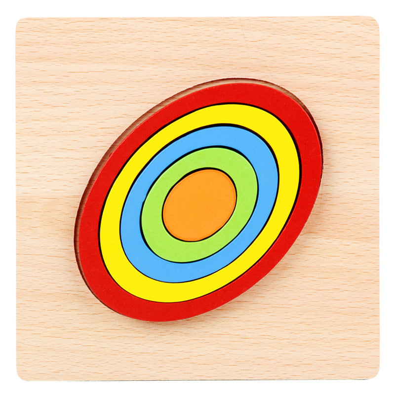 Colourful Wooden Shape Puzzles