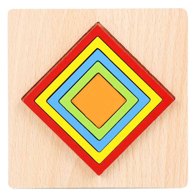 Colourful Wooden Shape Puzzles
