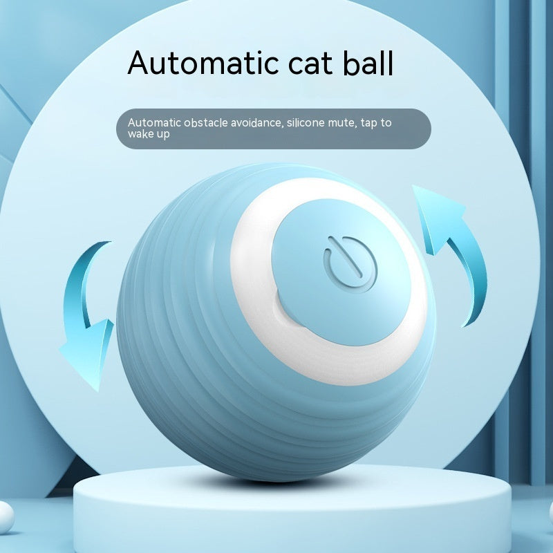 Smart Automatic Rolling & Bouncing Cat Toy – Self-Moving Indoor Kitten Ball