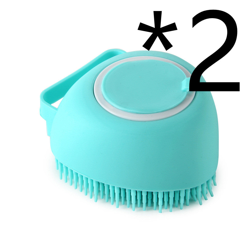 2-in-1 Silicone Pet Grooming Brush