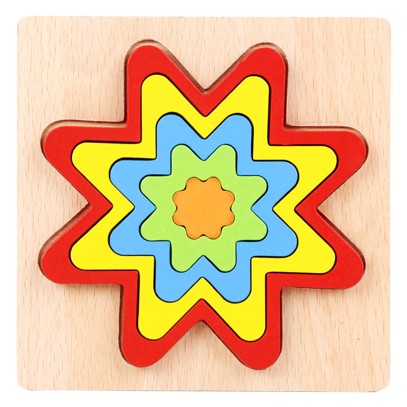 Colourful Wooden Shape Puzzles