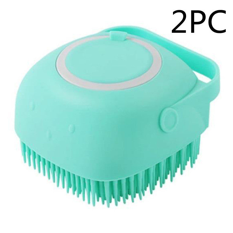 2-in-1 Silicone Pet Grooming Brush
