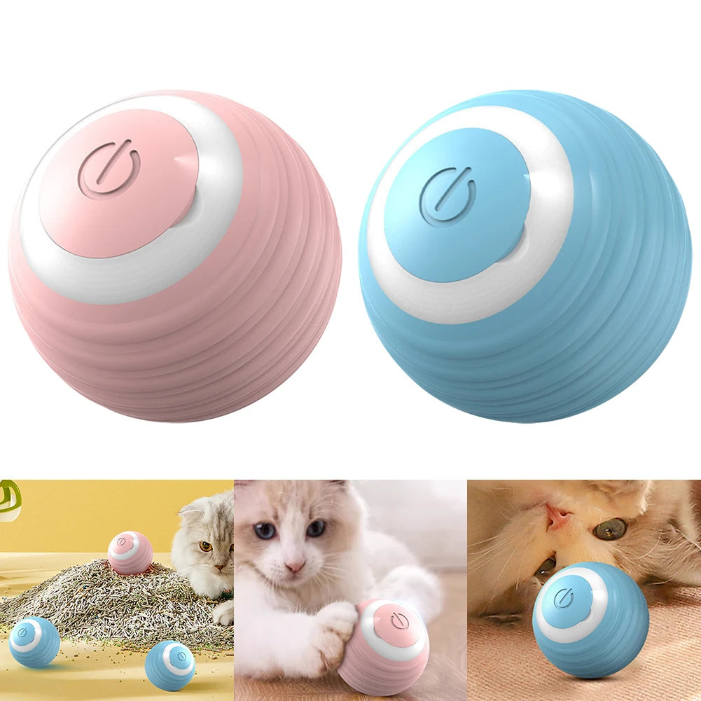 Smart Automatic Rolling & Bouncing Cat Toy – Self-Moving Indoor Kitten Ball