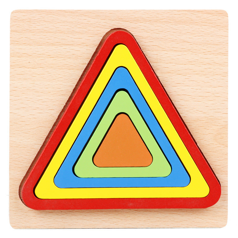 Colourful Wooden Shape Puzzles