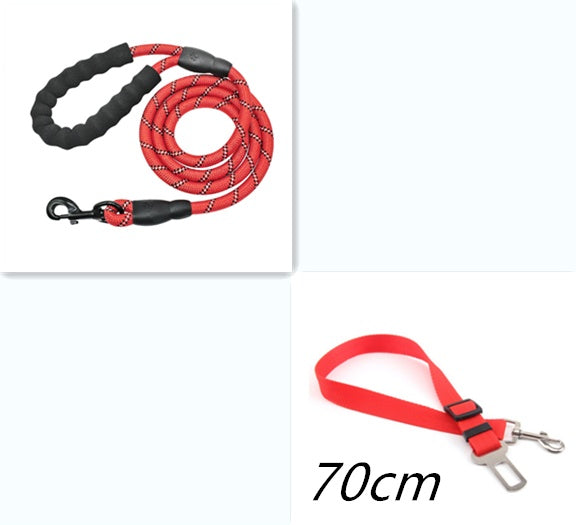Reflective Nylon Dog Leash – Durable Rope for Walking & Training