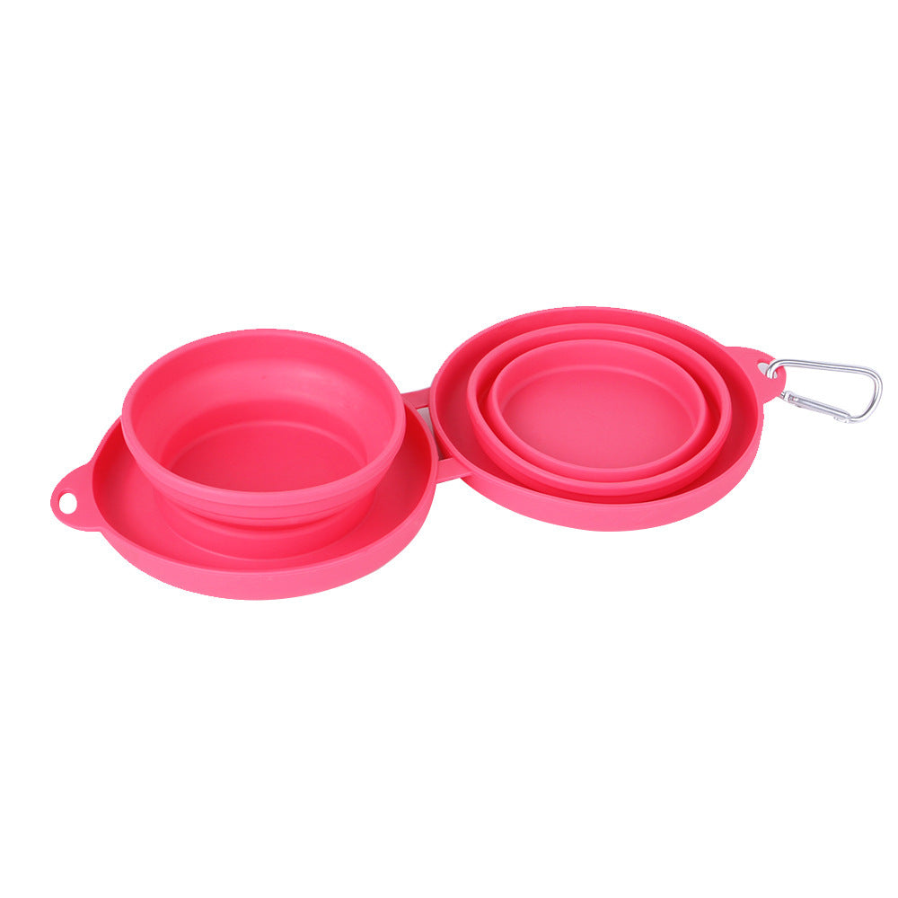 Double Collapsible Dog Food & Water Bowl