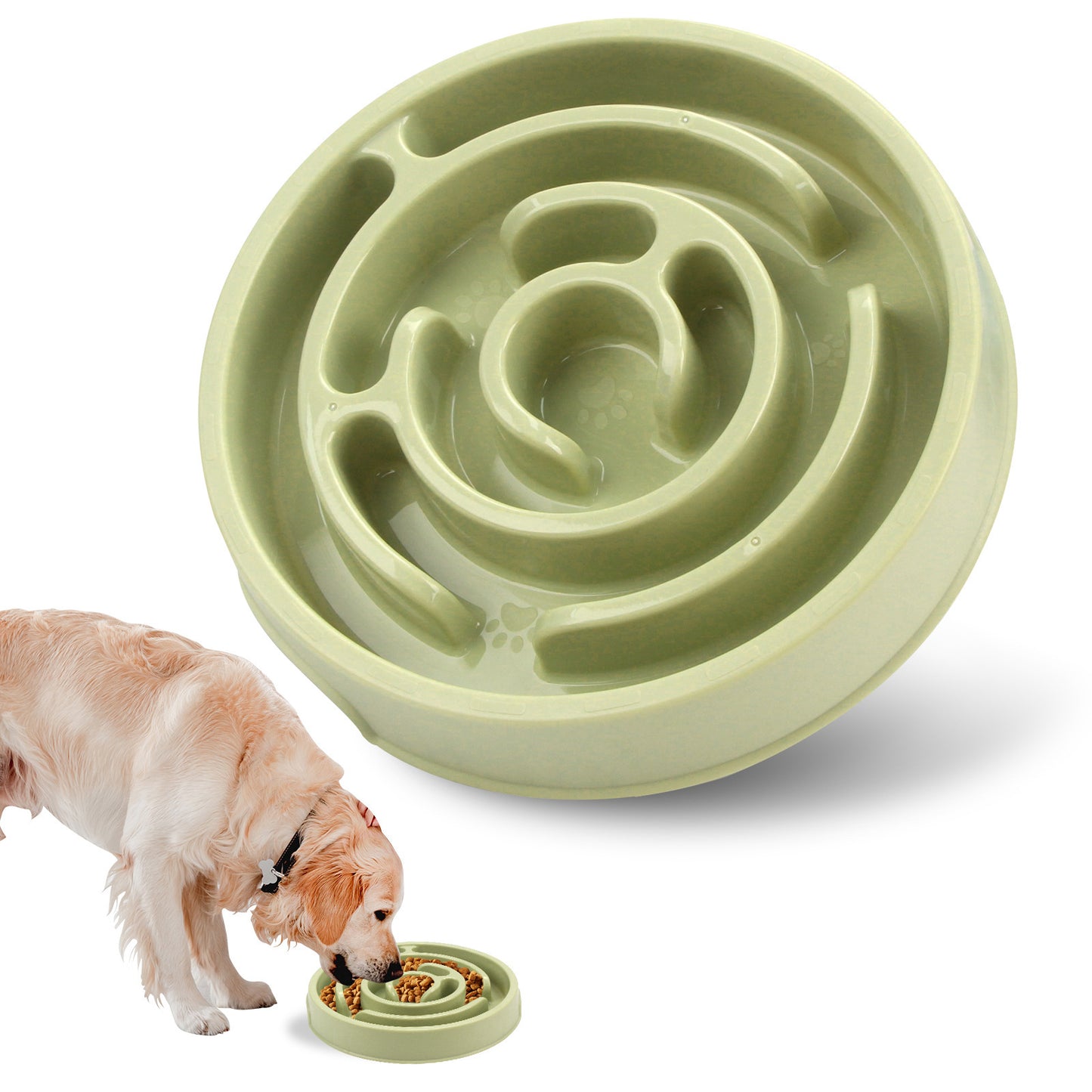 Silicone Slow Feeder Pet Bowl – Anti-Choking Puzzle Design for Healthy Eating